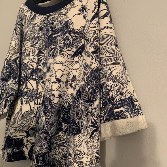 NWT Navy palm print shorts set - Picture 3 of 6